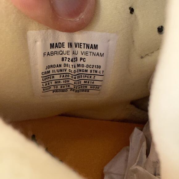 Size 14 UNRELEASED PROMO SAMPLE UNION LA x AIR JORDAN DELTA MID main image 6